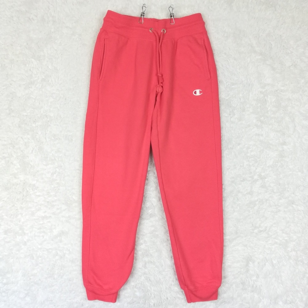 Champion Womens Pants Jogger Fleece Sweatpants Reverse Weave Coral Pull On XS